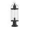 Z-Lite Roundhouse 1 Light Outdoor Pier Mounted Fixture, Black And Clear Seedy 569PHM-553PM-BK - alternate 2